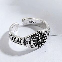 925 stamped sterling silver watch ring