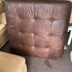 Leather Potterybarn Ottoman 
