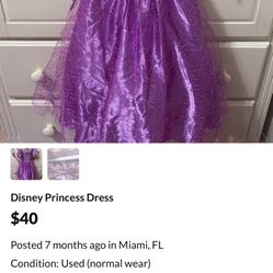 Princess Costumes Size 3-4 