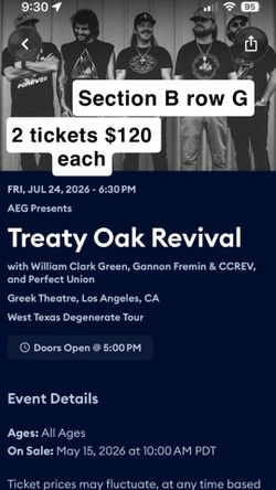 Treaty Oak Revival Tickets