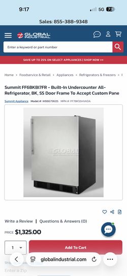 Beer Froster Freezer and refrigerator under counter