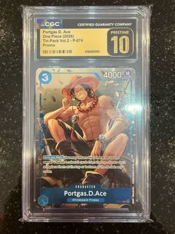 🔥 Portgas D. Ace P-074 Promo – CGC PRISTINE 10 🔥