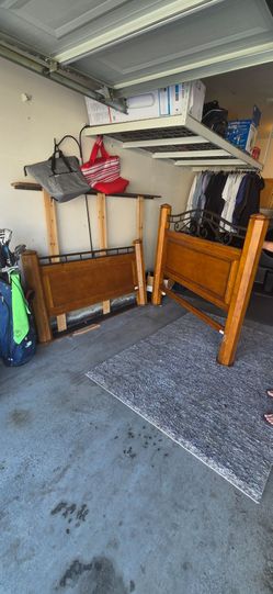 Queen size bed frame with nightstands