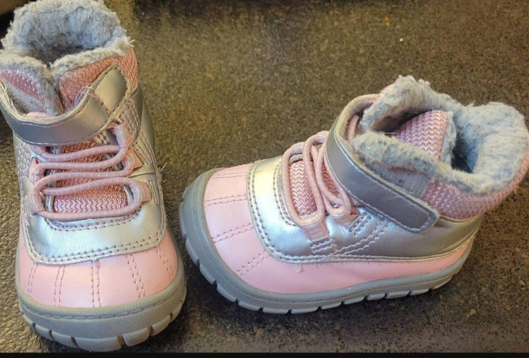 Wonder Nation Pink Infant/Toddler Snow Boots

