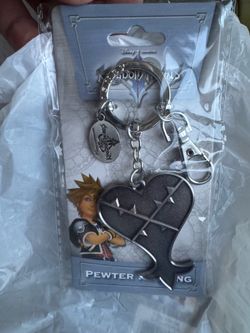 Disney Kingdom Hearts: Heartless Logo Pewter Key Ring