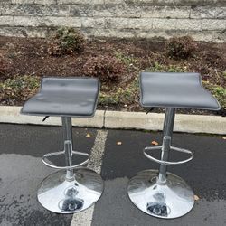 Two bar stools.
