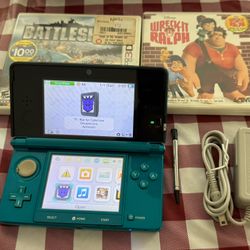 Nintendo 3DS Aqua Blue Bundle!