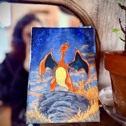 Charizard Pokemon Painting on Canvas