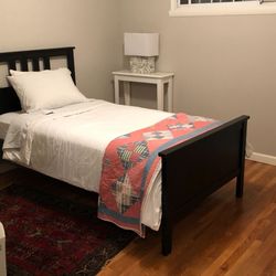 IKEA Hemnes Twin Bed Frame Black-Brown