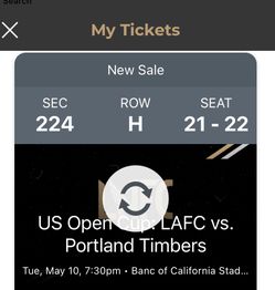 LAFC VS timber 2 Seats ???