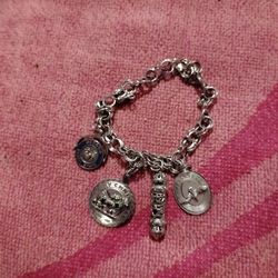 Silver Bracelet With Charms No Shipping