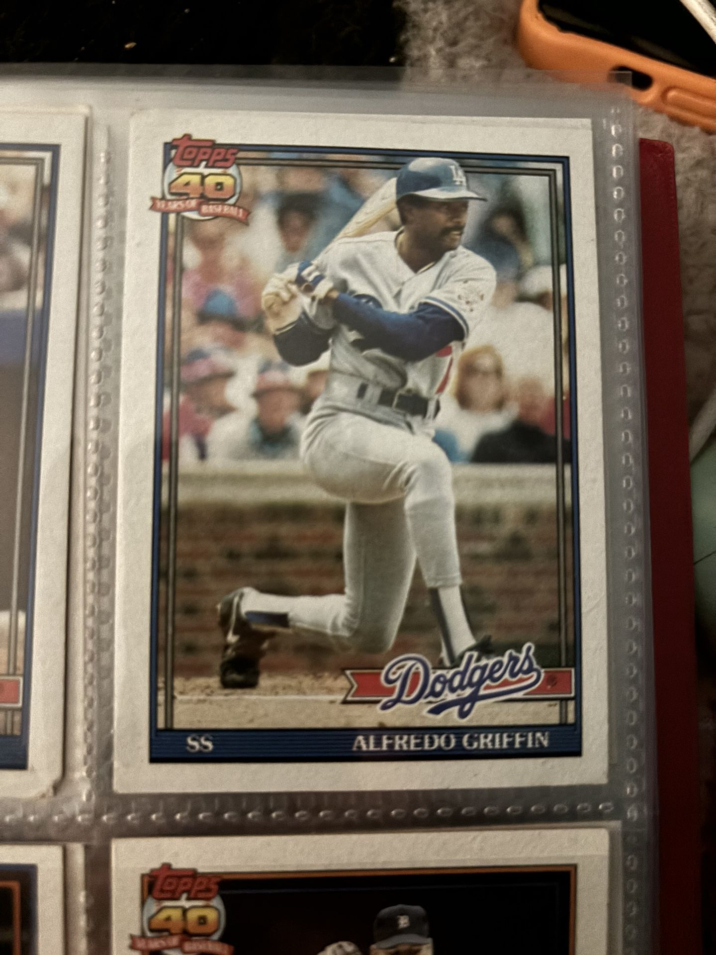 Topps #226 baseball card Alfredo Griffin Los Angeles Dodgers