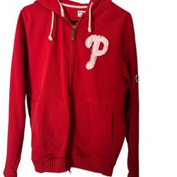Philadelphia Phillies Majestic Heavyweight Zip Up Hoodie Small