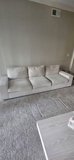 100" Modern Modular Couch Sofa with Seats Storage, 3-Seater Sectional Couch with W/Deep Seat, Comfy Chenille Sofa, Side Pockets, USB Port, Removable C