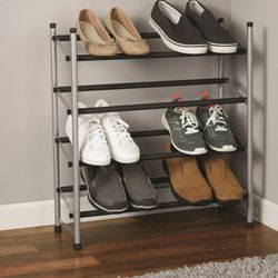 4-Tier Expandable Stackable Closet Storage Shoe Rack Organizer Shelf, Up to 20 Pairs