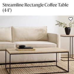 West Elm Streamline Rectangle Coffee Table 44”