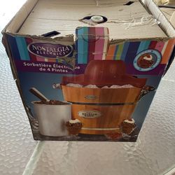 Nostalgia Electric Ice Cream Maker - Old Fashioned Soft Serve Ice Cream Machine Makes Frozen Yogurt or Gelato in Minutes - 4 Quart  We can run it befo