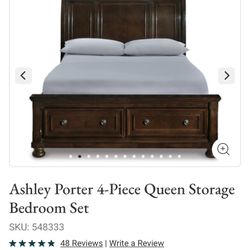 Queen Size Ashely Porter Bedroom Set