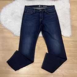 7 for all mankind dark blue jeans size 33