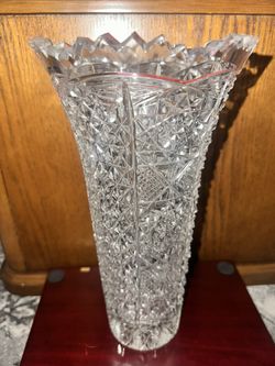 Vintage 12’ Crystal Vase 