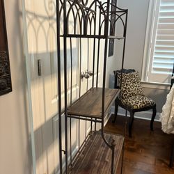 Vintage Rustic Foldable Bakers Rack 