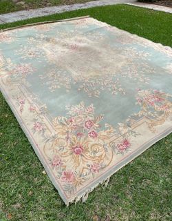 Vintage Karastan Lanamar 12x16 Rug - Savonnerie Pattern 5544 - 100% Wool