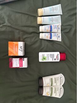Men’s and women’s personal care facial lotion body eye cream Aveeno Eucerin