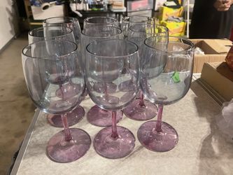 9 Lilac/purple Crystal Cups