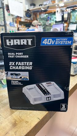 HART 40-Volt Dual Port Fast Charger for HART 40V Batteries HLCG031VNM New Sealed. f(contact info removed)3.