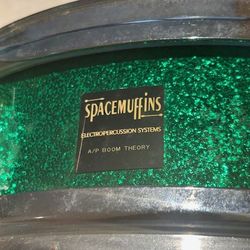 Vintage Boom Theory Space Muffins13" Electeronic Snare Drum Green Chrome