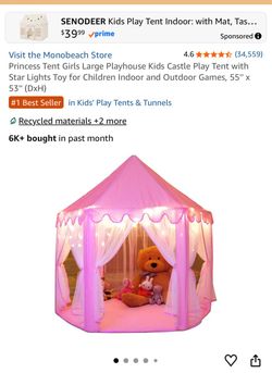 Toddler princess tent