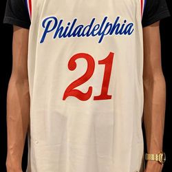 Men 21 Joel Embiid Jersey White City Edition Philadelphia 76ers