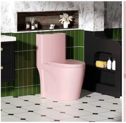LOVMOR Tornado Flush One Piece Toilet for bathrooms Siphonic Elongated Bowl with Soft