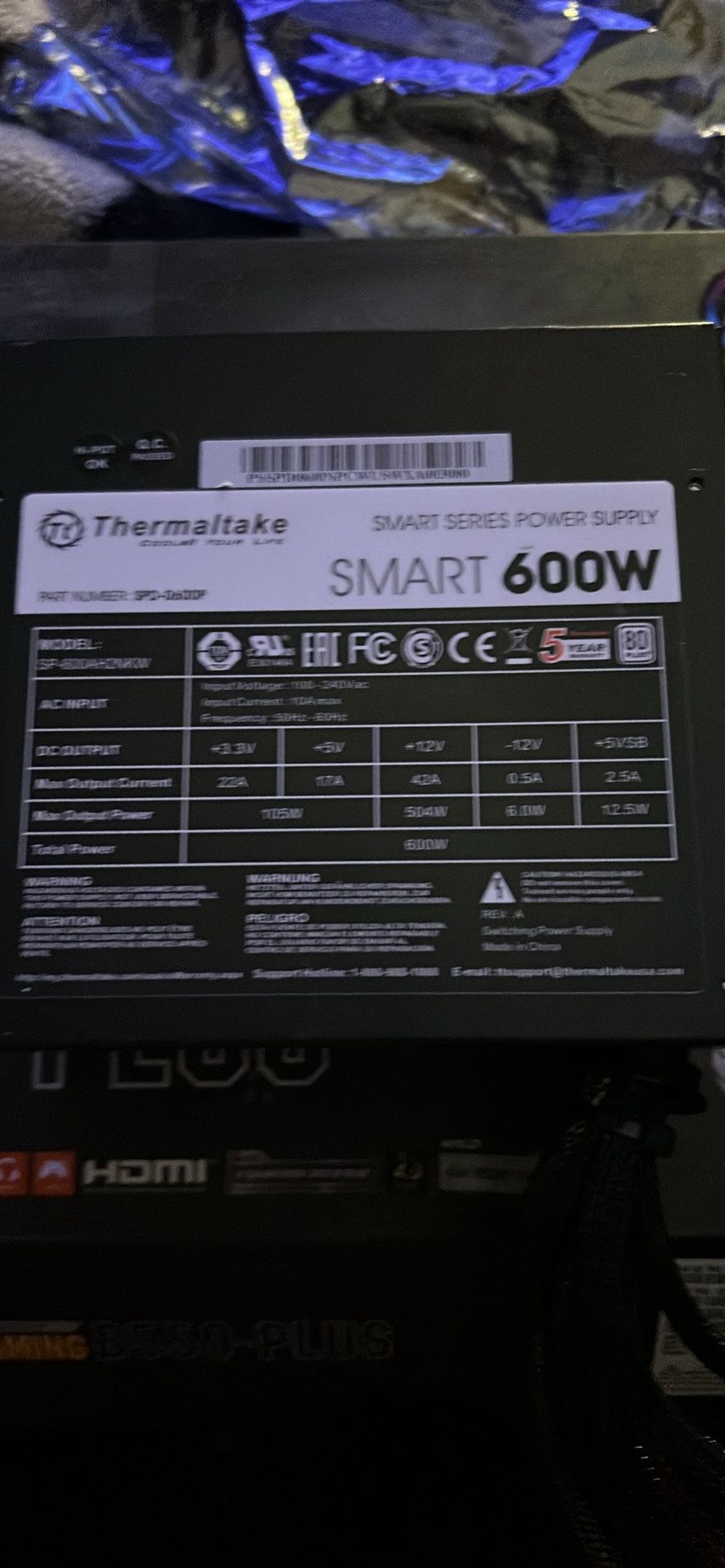 Thermaltake Power Supply 600w