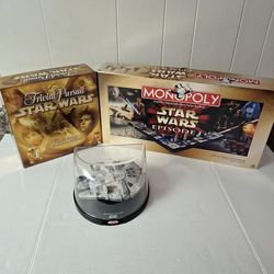 Star Wars Millennium Falcon die-cast, Collector's Edition Monopoly And Trivial Pursuit Games