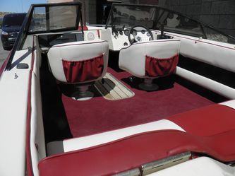 Custom red marine interior