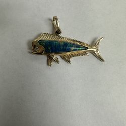 14K Dolphin Pendant