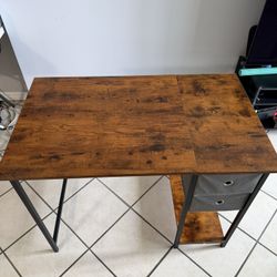 Office Desk - Wooden & Metal Frame