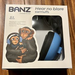 BANZ “Hear No Blare” Infant Earmuffs (0–2 yrs) – New, Open Box