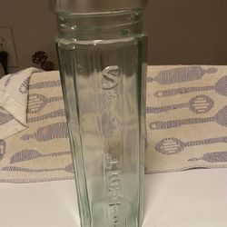 Vintage Italian Made Glass Spaghetti Canister 