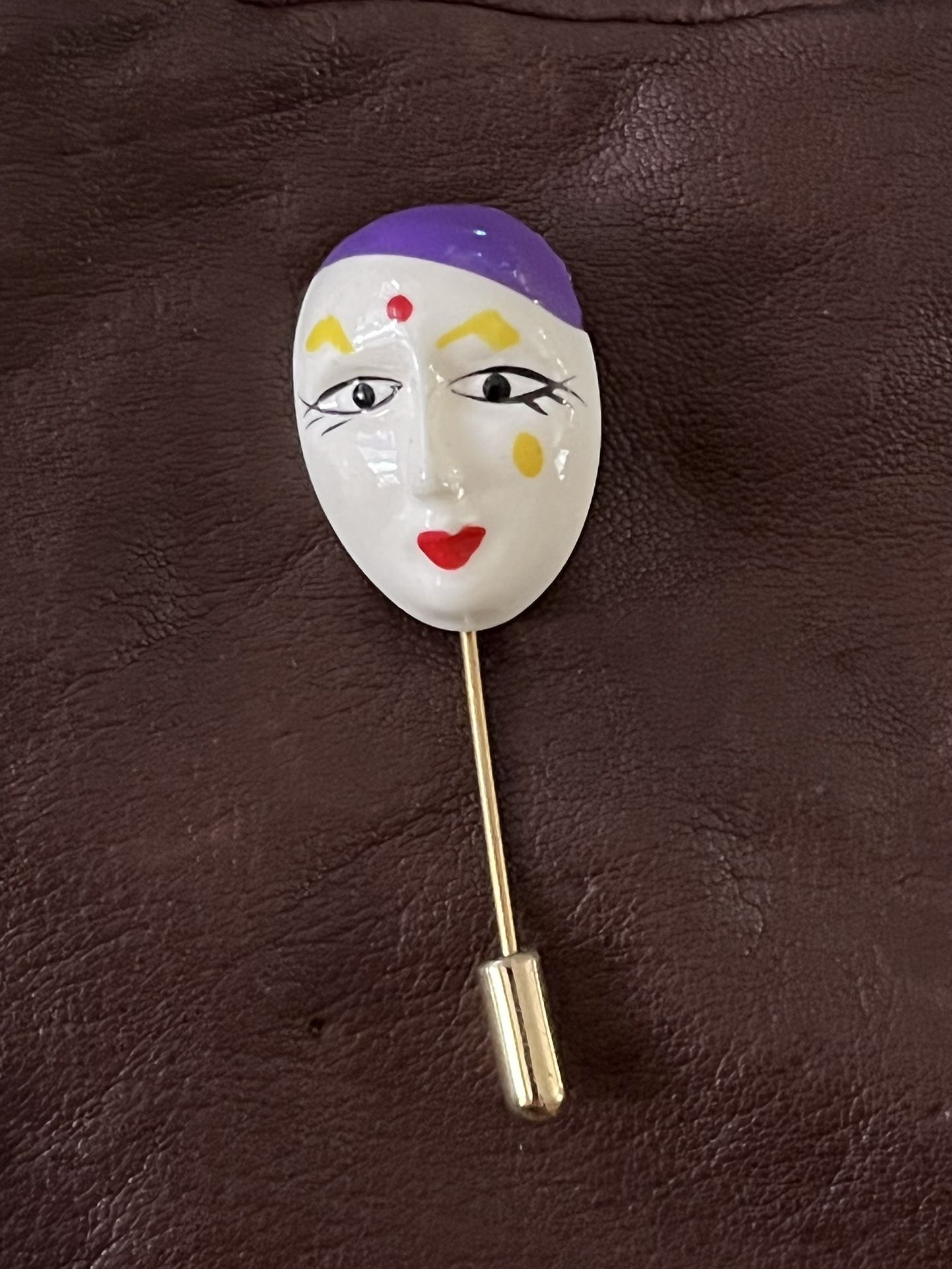 Vintage Harlequin Stick Pin