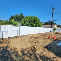 White Vinyl Fence