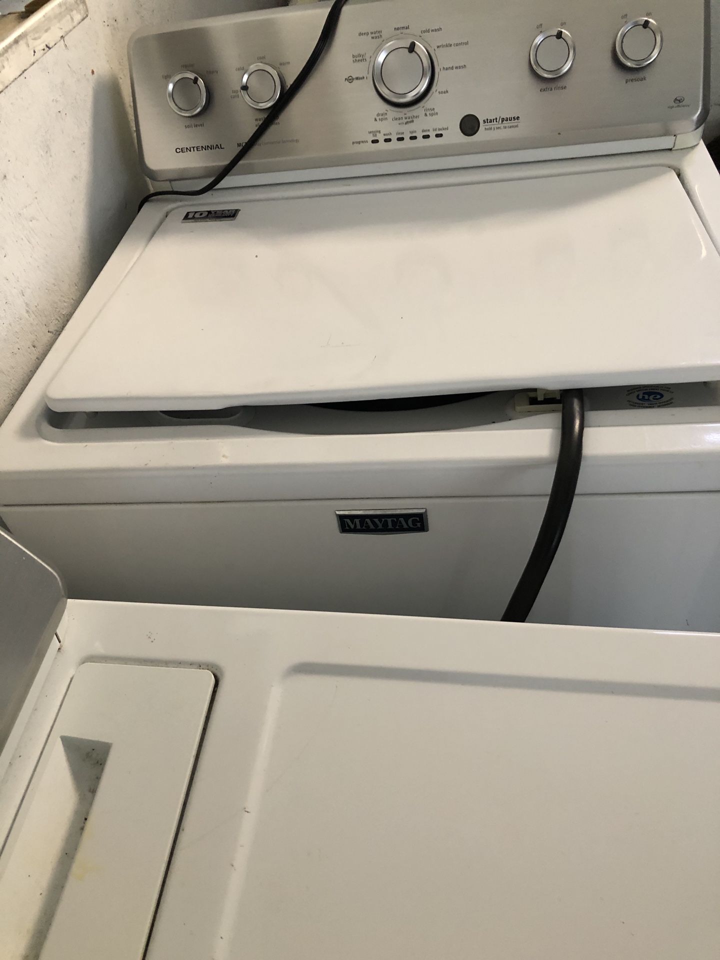 High efficiency washer and dryer