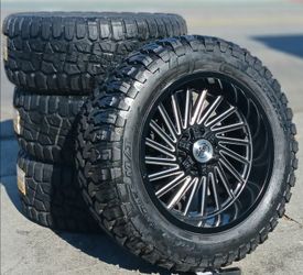 20” Chevy Silverado GMC Sierra Wheels & Tires Off-Road Tahoe Yukon Escalade Suburban Rines Y