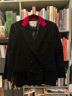 Vintage Giorgio Beverly Hills Velvet Blazer Red Collar