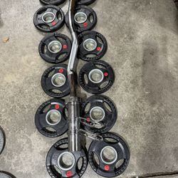 Olympic Weights Curl Bar Set