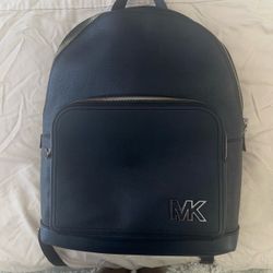 Michael Kors MK Black Leather Backpack