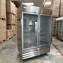 NSF 2Glass Door Stainless Steel Commercial Freezer CFD-2FFGSS

