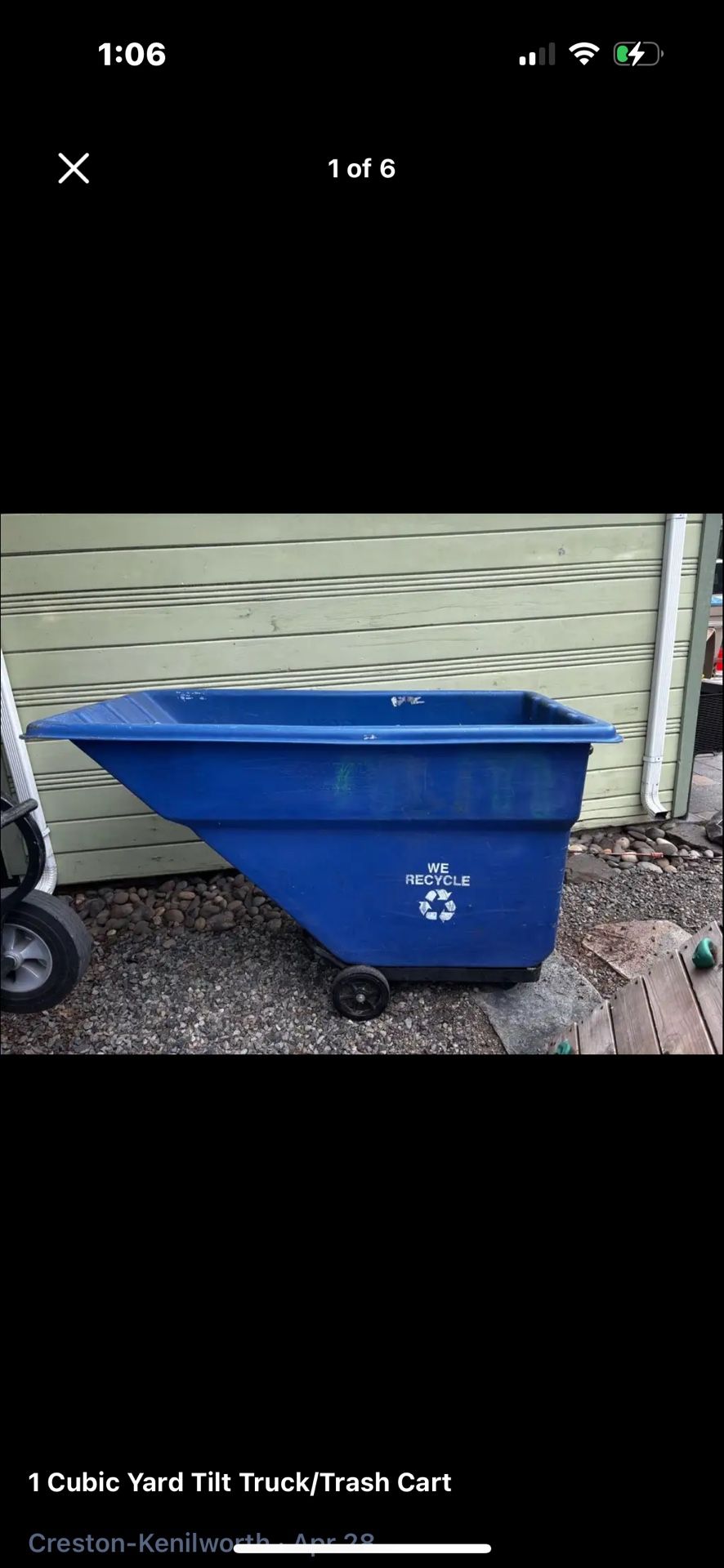 Heavy Duty Tilt Trucks / Trash or Recycling Carts – $160 Each or $300 Both