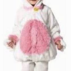 New Soft Furry White Cat costume 2T-3T Halloween 2 pc